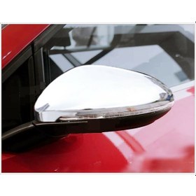 Resim Vw Golf 7 2013-2019 Ayna Kapağı Paslanmaz Çelik Krom 2 Parça 