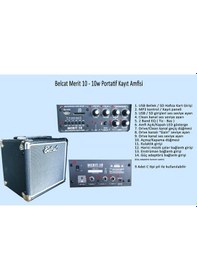 Resim Belcat Merit-10 10 Wat Kayıt Yapabilen Gitar Amfisi 