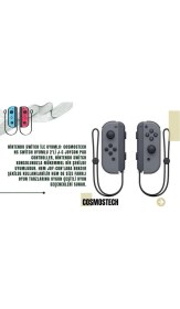 Resim Cosmostech NS Switch Uyumlu 2'li J-C Joycon PAD Controller Gamepad Oyun Kolu Siyah 