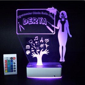 Resim Kişiye Özel Öğretmen Ve Sınıf 3D Led Lamba 