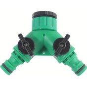 Resim Cloud011 Yeşil Açma Kapama Vanalı 1/2 3/4 Dişli Hortum Y Bağlantısı Sulama Seti 