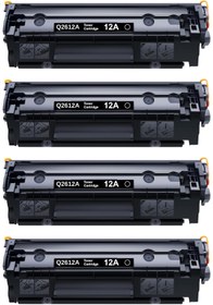Resim TecHarbor 4 Adet 12A-Q2612A Muadil Toner / HP LaserJet Pro 1015 Yazıcı Uyumlu 