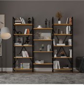 Resim 6 Raflı Metal Kitaplık Üç Modül-metalk03-petra 