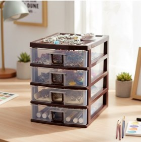 Resim Zvnm Mini 4 Çekmeceli Komidin Organizer Zcv12 Renkli 