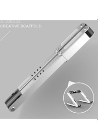 Resim N1 Metal Apple Uyumlu MacBook Notebook Kitap Okuma Standı Katlanabilir 