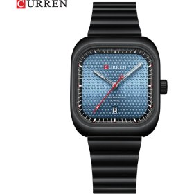 Resim 2xudc E Curren Sıcak Iş Takvimi Paslanmaz Çelik Kuvars Saatler Erkekler Için Aydınlık Kare Kol Saati Erkekler Lüks Izle Ultra-Ince Reloj (Yurt Dışından) 