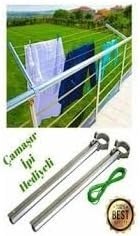 Resim Presto Balkon Çamaşır Askılığı Çamaşırlık Metal Küpeşte Çamaşır Askılığı 