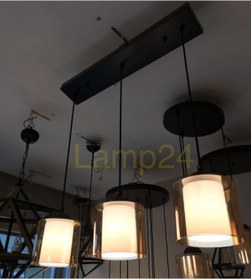 Resim Lamp24 Eve Serisi 3’lü Bal Renk Camlı Yemek Masası Avizesi 