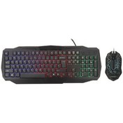 Resim Everest KMX-86 Olivine Siyah Usb US Layout Standart Klavye+Mouse 