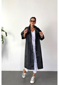 Resim Marlux M21M Unisex Kapüşonlu Çıtçıtlı Eva Yağmurluk - Siyah 