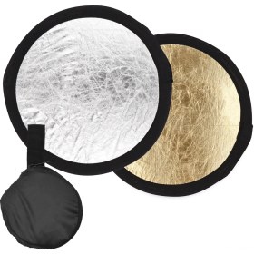 Resim Moveevo 30cm Altın-gümüş İki Fonksiyonlu Fotonun Parlaklığı Ve Isınması İçin Çok Amaçlı Çekirdekli Yansıtıcı, Katlanabilir Ve Taşınabilir Çanta İle 