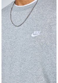 Resim Nike Sportswear Crew Sweat Cotton Pamuklu Sweatshirt Gri Gri Melanj 