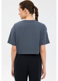 Resim Skechers Crop Graphic Kadın Tişört Gri 