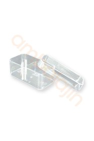 Resim Ambalajın 8 Adet 300 cc Dikdörtgen Tiramisu Cup Sert Plastik Kase Şeffaf Kapaklı – Tatlı, Meze, Salata Sunum K 