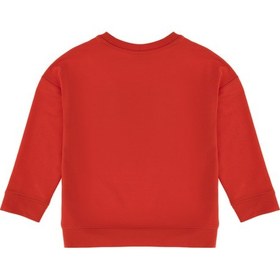 Resim U.S. Polo Assn. Kız Çocuk Nar Çiçeği Bisiklet Yaka Sweatshirt 50298159-VR239 