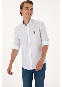 Resim U.s. Polo Assn. Erkek Mavi Gömlek Desenli 50300481-vr036 Mavi 
