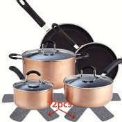 Resim 12 Adet Premium Keçe Tencere ve Tava Koruyucu Ped - Yapışmaz, Çizilmeye Karşı Dayanıklı Çok Katmanlı Mutfak Saklama Pedi - Cam Eşya, Tepsi, Tabaklar için Yüksek Kaliteli Kaydırmaz Organizatör, Üçgen Tasarım, Dayanıklı Malzeme, Dolap ve Tezgah Koruma 