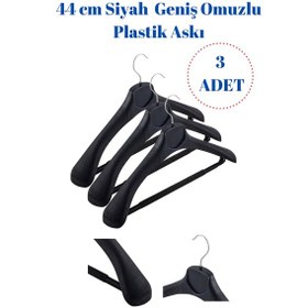 Resim Ceket Askısı Plastik Kıyafet Takım Elbise Askısı 3 Adet Diğer 