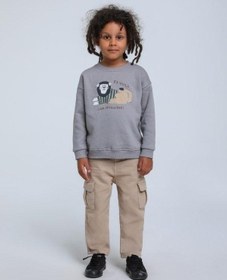 Resim Jack Lions Erkek Bebek Aslan Figürlü Sweatshirt-14747 Gri 