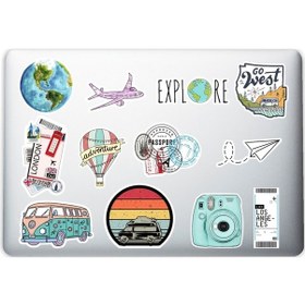 Resim Travel Seyahat Adventure Dekoratif Laptop Notebook Tablet Telefon Sticker Set 05 