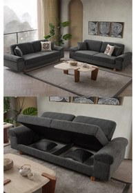 Resim Armada 3+3 Koltuk Takımı Antrasit Antrasit 