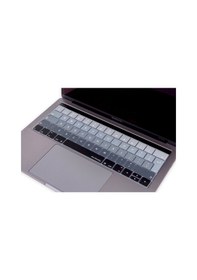 Resim Apple Uyumlu MacBook Pro Klavye Koruyucu Touchbarlı Uk-eu İngilizce Ombre A1706 A1989 A2159 A1707 A1990 Siyah Gri 