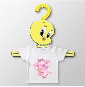 Resim Kişiye Özel Tweety Tasarımlı Ahşap Çocuk Elbise Askısı - 1 Çok Renkli 