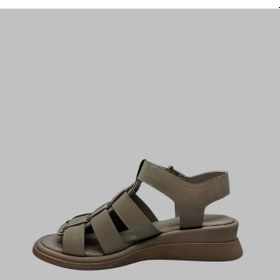 Resim Albini A-10888 Kadın Deri Sandalet Vizon 