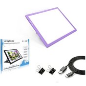 Resim Fochsia Mor Içilebilir Genişletilebilir A3 Led Çizim Tableti, 3 Renk Sıcaklığı, Usb-c Şarj 