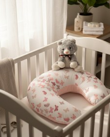 Resim FeyzaDesign Rahat ve Destekleyici Gri Pudra Emzirme Yastığı, Konforlu Kullanım 