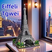 Resim Ünlü Eyfel Kulesi Yapı Blokları Seti (30x20), El Yapımı İnşaat Oyuncakları, Karışık Renkli Yapı Blokları, Anma Hediyeleri İçin Uygun 