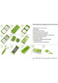 Resim Toptanfoni Çok Fonksiyonlu Sebze Doğrayıcı Dicer Dilimleyici Rende Kesici Çok Fonksiyonlu Gıda Parçala Kırmızı 