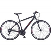 Resim Salcano City life 21s Şehir ve Gezi Bisikleti V Fren 28 Jant 18" Kadro Full Shimano siyah kırmızı 