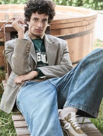 Resim Cep Detaylı Pamuklu Bol Baggy Jean Pantolon 
