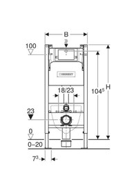 Resim Geberit Gömme Rezervuar Alpha - 12 Cm - Duofix - 112 Cm - 458.233.00.2 Mavi 