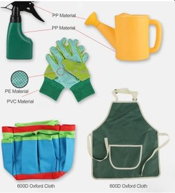 Resim Pazly Çocuk Bahçe Seti - 8 Parça Oyuncak Aletleri Eğlenceli Bitki Yetiştirme Seti Çocuklar İçin Bahçe Oyunu 