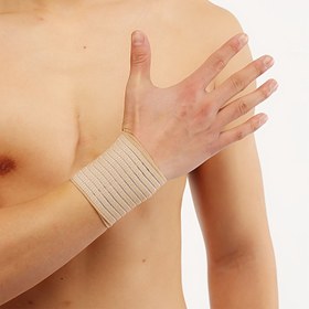Resim 1 adet Ayarlanabilir Fitness Bilek Desteği - Burkulmaya Karşı Koruyucu, Nefes Alabilen Polyester Bandaj Açık Kahverengi/Siyah, Spor Salonu ve Spor Aktiviteleri İçin İdeal 