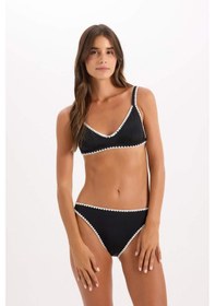 Resim DeFacto Regular Fit Nakışlı Bikini Altı-Fall in Love C3203AX24HSBK81 