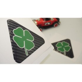 Resim Alfa Romeo Yonca Logo Yan Çamurluk 3M 3D Karbon Damla Logo Amblem (547073915) 