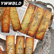 Resim YWWBLD'den 30 Adet Vintage Harita Temalı Kitap Ayracı - Renkli, Yaratıcı DIY Mesaj Kartları Öğrenciler & Kitap Severler İçin, Yaşlanmış Kağıt Üzerinde Detaylı Dünya Haritası Tasarımları, Okuma İçin Kitap Ayracı 