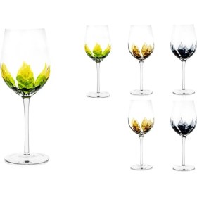 Resim Mikasa Moor Yaprak Desenli 6’Lı Kırmızı Şarap Kadehi 