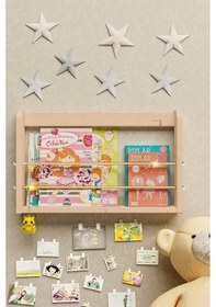 Resim Bino Montessori Kitaplık Çalışma Odası Kitaplık Duvar Rafı Çocuk Odası Raf Oyuncak Rafı Bebek Odası 