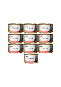 Resim BestPet Gurme Kedi Konservesi Somonlu Sterilised 10 x 100 G 