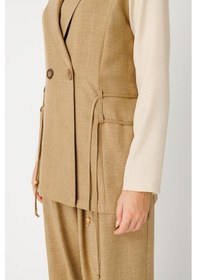Resim Esswaap Yelek Bluz Pantolon Takım Camel-camel Camel 