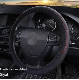 Resim Dört Mevsim Gm Direksiyon Simidi Kapağı Yeni Spor Sap İç Aksesuarları 38cm Füme - Siyah 