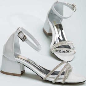 Resim miram shoes Kız Çocuk Beyaz 3 Taşlı Toka Detaylı Günlük Ayakkabı 