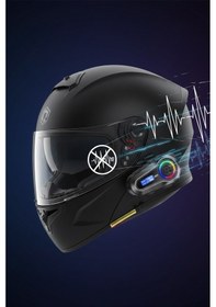 Resim Q08 Max Bluetooth 5.3 Motosiklet Kask Interkom Mikrofonlu Gürültü Engelleyici Kulaklık 