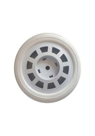 Resim Kauçuk Kaplı Pazar Araba Tekerleği Plastik Beyaz 13,5 Cm 2Ad 