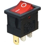 Resim Ic-118 Mini Işıklı Anahtar 3P A Kailte Kırmızı Renk 