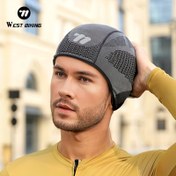 Resim WEST BIKING Erkekler için Nefes Alabilir Fileli Kafatası Kapağı Kulak Kapakları ile - Bisiklet ve Koşu için Soğutucu Kask Astarı, Siyah 